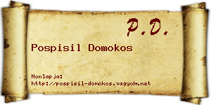 Pospisil Domokos névjegykártya